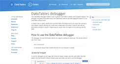 Desktop Screenshot of debug.datatables.net