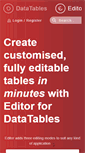 Mobile Screenshot of editor.datatables.net